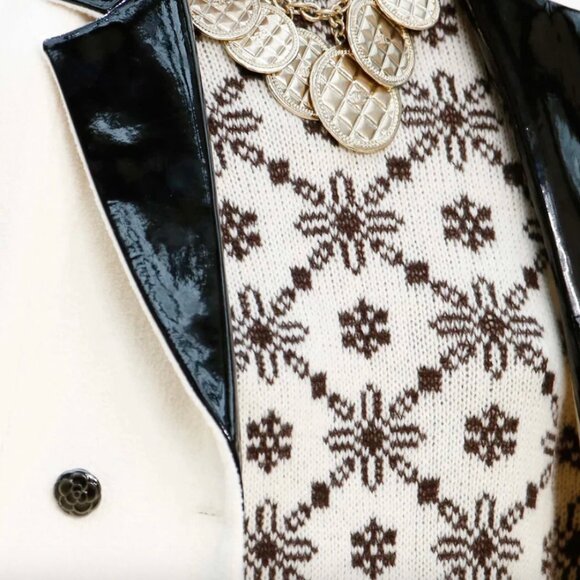 $5700 CHANEL 2015 Black Multi Wool Patent Blazer Jacket size FR 40/8 - Picture 13 of 13